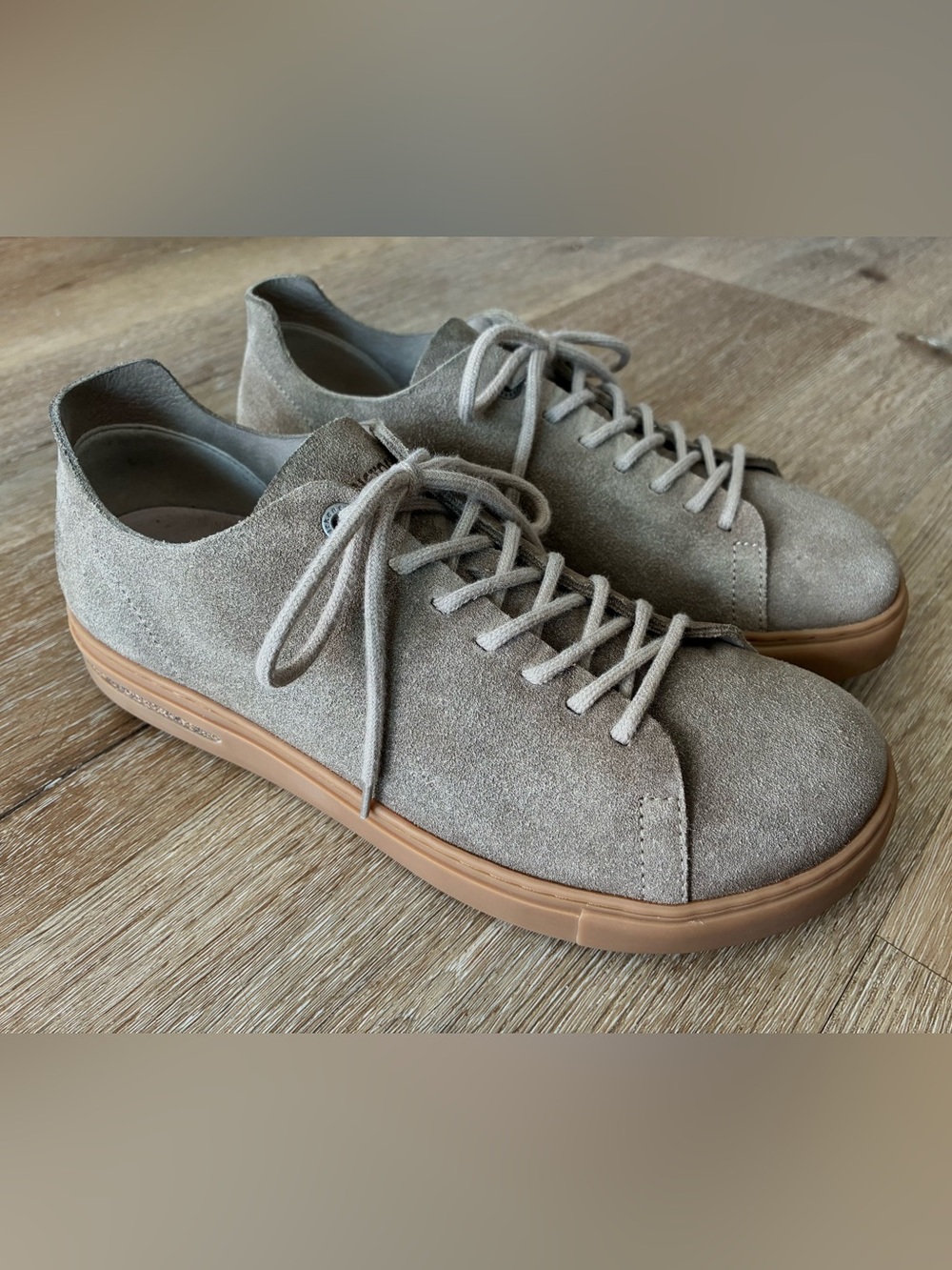 Birkenstock Bend Low Decon Beige Khaki Suede Sneakers Shoes Size 41